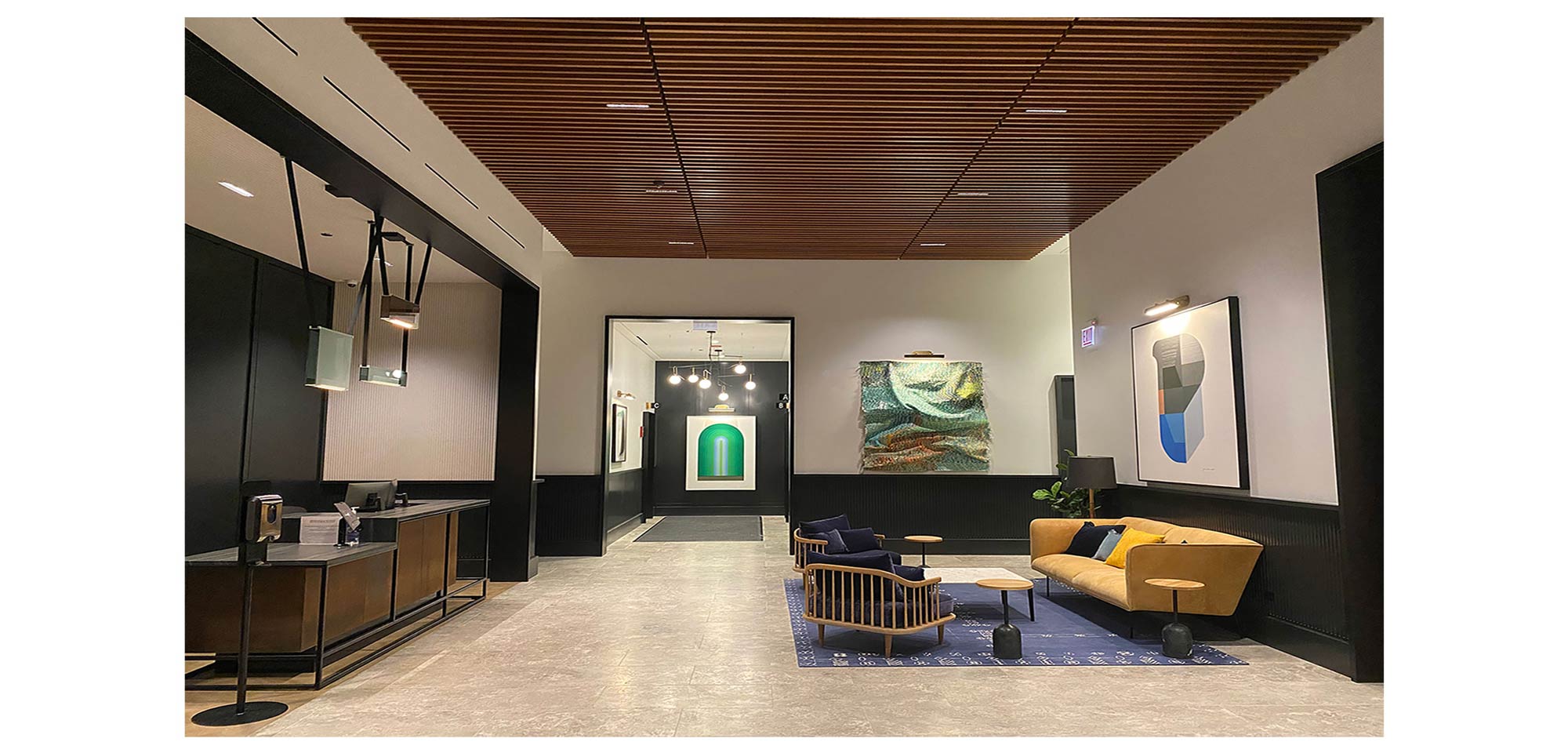 The lobby at 609 W. Randolph